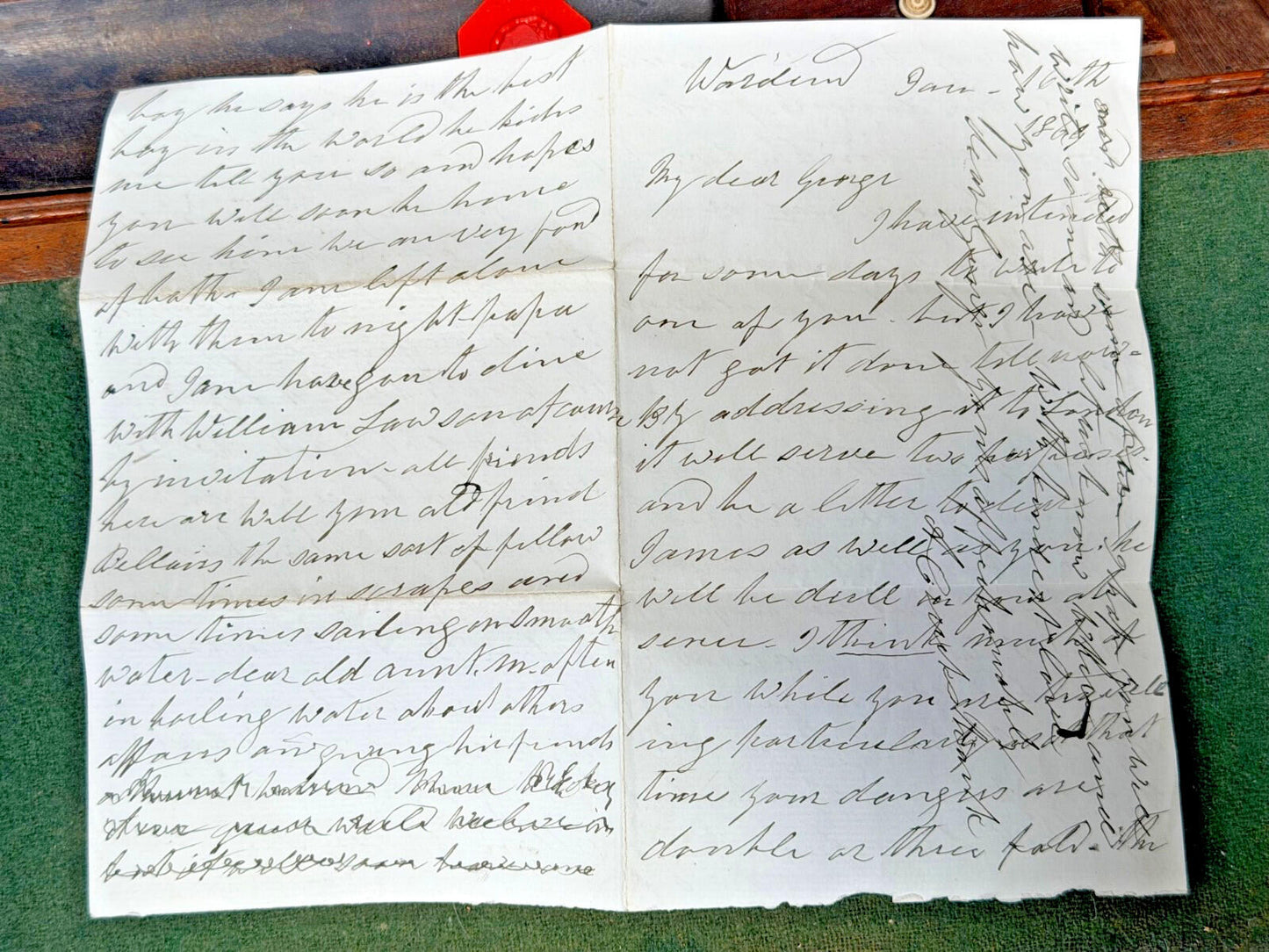 Georgian Campaign Writing Box Cruickshank Royal Navy Surgeon Letters Archive Lot