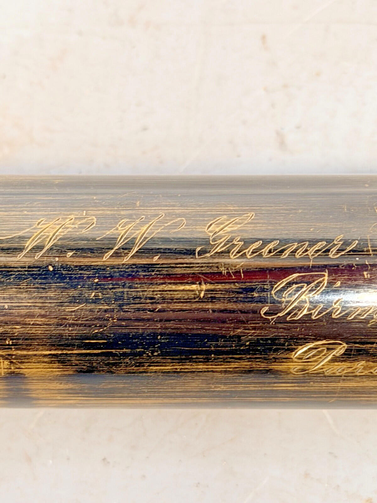 Antique W.W. Greener Birmingham Brass Telescope Spyglass Victorian Gunmaker