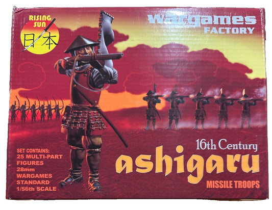 WARGAMES FACTORY 28MM HARD PLASTIC FIGURES 16TH CENTURY ASHIGARU MISSILE TROOPS